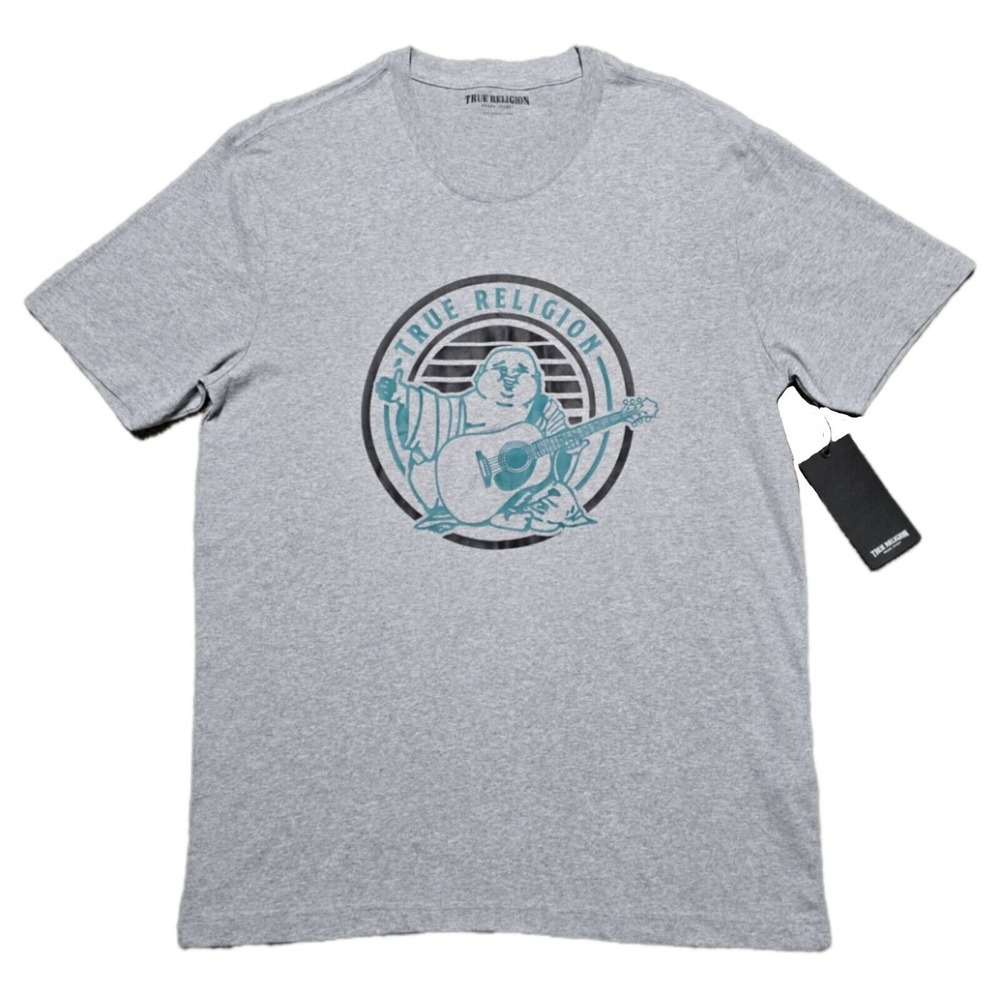 NWT True Religion Jeans T-Shirt Graphic Buddha Logo Mens‎ M